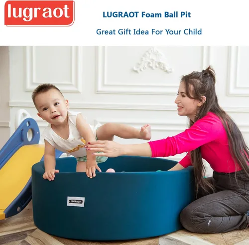 Vista 5 de Pozos de bolas de espuma para niños pequeños y bebés, 35.4 pulgadas, suave bola redonda, regalo ideal para tu bebé, bolas no incluidas