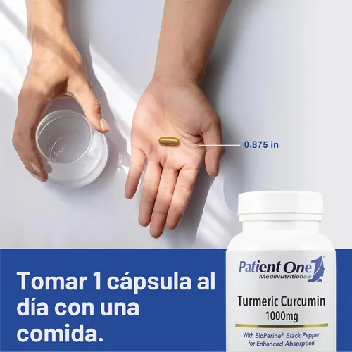 Vista 3 de Curcumina de cúrcuma 1000mg - 60 cápsulas.