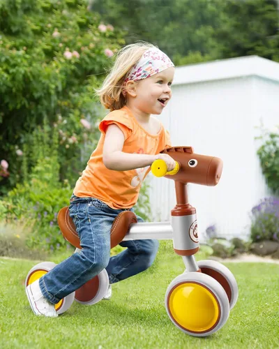 Vista 8 de PerKidern - Bicicleta de equilibrio para bebé de 1 a 2 años, niños y niñas, bicicleta de equilibrio para bebé de 12 a 24 meses, bicicleta