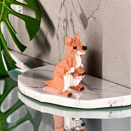 Vista 6 de Larcele Animal Series - Juego de micro bloques de construcción de animales, mini ladrillos de juguete de construcción 3D, 899 piezas KLJM-07