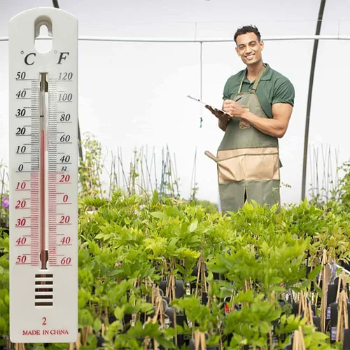 Vista 3 de Termómetros de pared para interiores, medidor de temperatura y humedad, termómetro higrómetro para exteriores/interiores, termómetro higrómetro