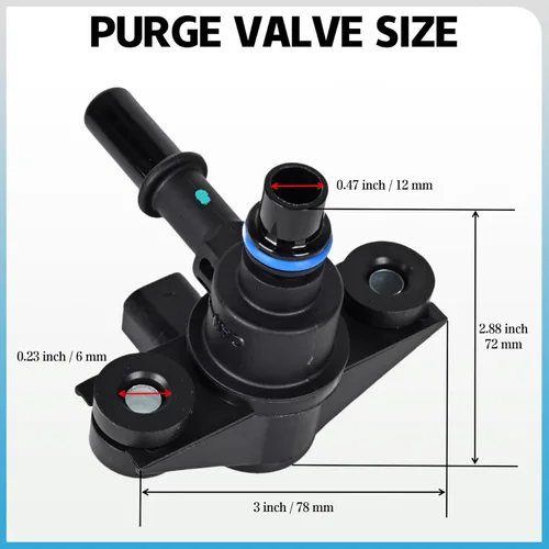 Vista 2 de Válvula de purga de recipiente de vapor 911-222 EVAP Válvula solenoide de purga de recipiente de vapor de emisiones evaporativas Compatible con Ford