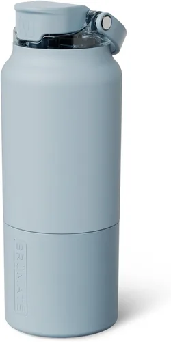 Vista 40 de BrüMate Rise Botella de agua de 25oz con popote de silicona cubierto Botella de agua aislada 100% a prueba de fugas Base apta para portavasos