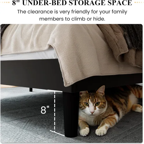 Vista 7 de SHA CERLIN Base de cama de terciopelo tamaño Queen con cabecera capitoné de canal vertical, plataforma tapizada con listones de madera, no necesita