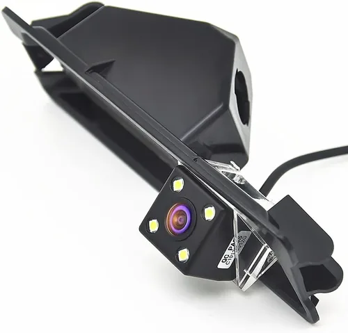 Vista 4 de Visión nocturna 4 LEDS especial coche visión trasera reversa cámara de reserva para Nissan March Renault Logan Renault Sandero W