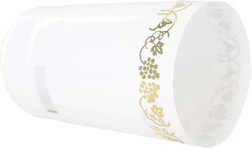 Vista 5 de Cápsulas termorretráctiles de PVC para botellas de vino - 100 unidades (blanco con oro)