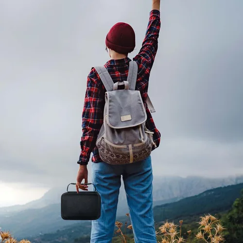 Vista 6 de Relaxweex Funda rígida de EVA con espuma personalizable de 7.1 x 4.7 x 3.1 pulgadas, funda protectora de transporte de EVA a prueba de golpes