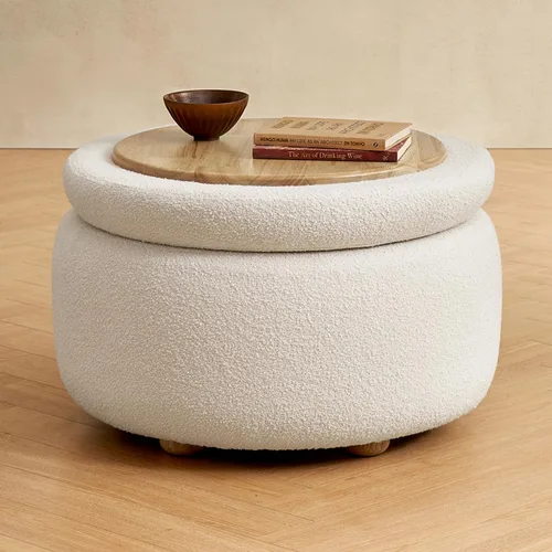 Vista 17 de mopio Levi - Banco de almacenamiento con bandeja reversible, mesa de café de almacenamiento moderna, banco de dormitorio, otomana de mesa de café
