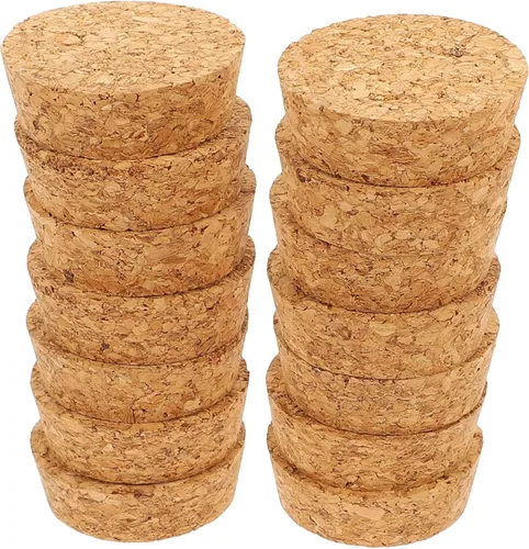 Vista 10 de STOBAZA Tapones de repuesto para botellas, paquete de 20 tapones de corcho cónicos con corchos naturales para bricolaje