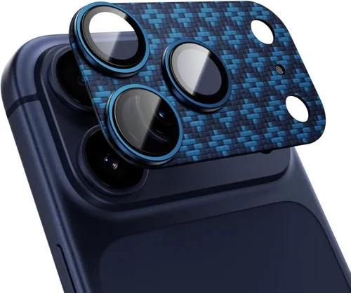 Vista 9 de BENKS ArmorWarrior - Protector de lente de cámara para iPhone 17 Pro, vidrio templado recubierto de AR con fibra de aramida, resistente a