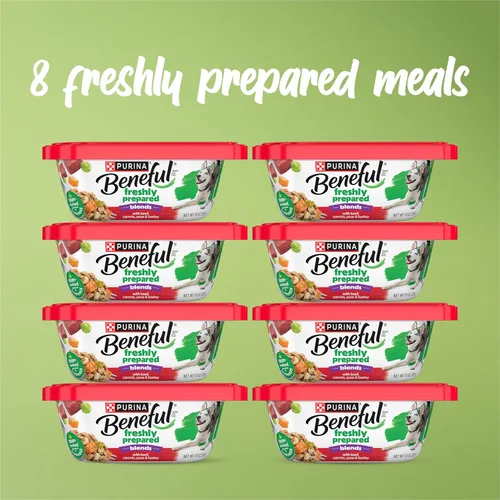 Vista 3 de Purina Beneful Trozos combinados, alimento húmedo para perro, 10 onzas. en tubo, paquete de 8