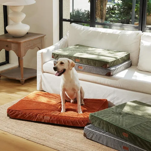 Vista 9 de FUKUMARU Cama para Perros, Camas Ortopédicas de Pana Engrosada para Perros con Funda Lavable, Cama Grande Impermeable para Perros para Jaula