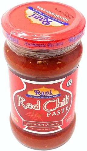 Vista 5 de Rani Red Chilli - Pasta de cocina de 10.58 onzas (10.58 oz) - Tarro de vidrio ~ Vegano Sin gluten Sin OMG Sin colores Origen indio