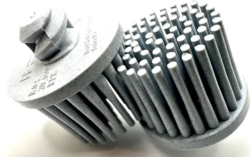 Vista 23 de Paquete de 5 discos de cerdas abrasivas de óxido de aluminio y cerámica con bloqueo de rollo de cambio rápido, compatible con soportes Roloc, 5