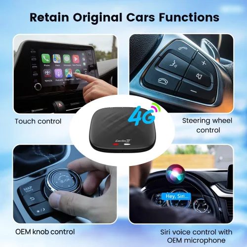 Vista 8 de CarPlay Ai Box Carlinkit Apple CarPlay Android Auto Adaptador inalámbrico Magic Box viene con sistema abierto Andoroid 11.0, Spotify Netflix YouTube