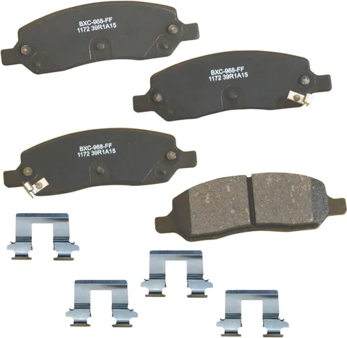 Vista 275 de Pastillas de freno traseras cerámicas Bendix Premium SBC1337 para Cadillac CTS 2014-2008, SRX 2016-2010, Chevrolet Camaro 2015-2010, Saab 9-4X 2011