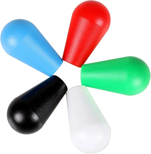 Vista 2 de Avisiri Juego de 2 bolas ovaladas de Arcade Joystick's para 2 jugadores Arcade Joystick DIY Kit Sanwa Joystick MAME Jamma Part (blanco y negro)