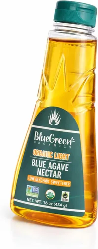 Vista 2 de Blue Green Agave néctar orgánico, azul claro, 16 onzas