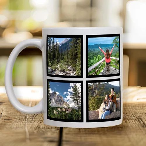 Vista 14 de Custom Ceramic Photo Mug - Personalized Coffee Cup - Customize with Images, Text, Photos, Logos - Taza de café personalizadas - Color and