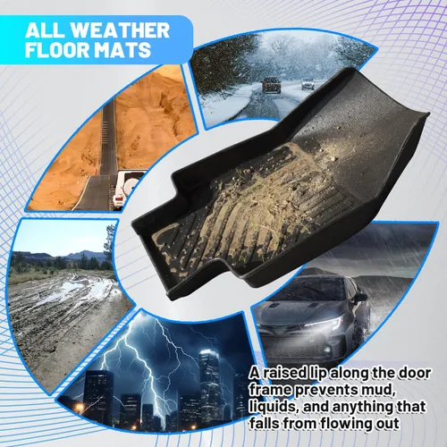 Vista 6 de orealtrend Alfombrillas de repuesto para Chevrolet Chevy Blazer 2019-2025 / Cadillac XT5 2017-2025 / GMC Acadia/Acadia Denali de 2 filas 2017-2021