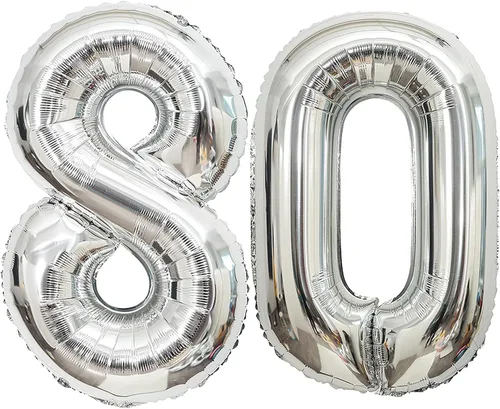 Vista 14 de Globos de 0 números plateados 0 globos de número 40 pulgadas número 0 globos de aluminio Mylar