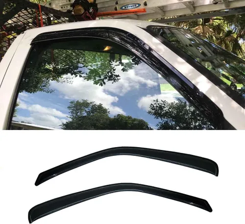 Vista 11 de Deflector de viento para ventana lateral, juego de 4 protectores de lluvia con cinta de canal, visera para Ford Explorer y Mercury Mountaineer