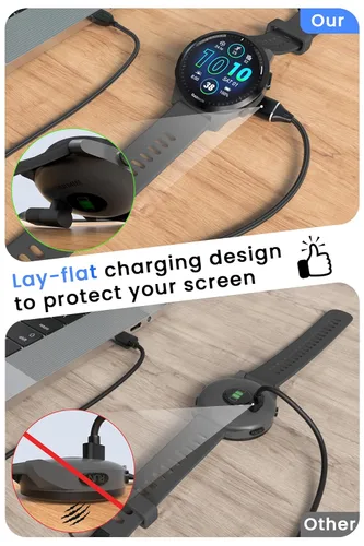 Vista 3 de Cable de carga USB compatible con Garmin Forerunner 55 165 265 970 255, Vivoactive 5 6, Venu 3 Sq2, Instinct 3 2, Fenix 8 7 6 5, Approach S44