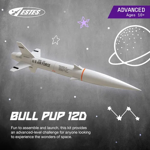 Vista 2 de Kit para armado de cohete modelo Bull Pup 12D 7000 marca Estes (idioma español no garantizado)