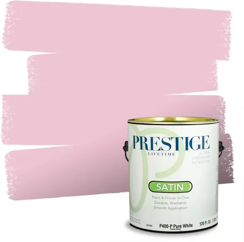 Vista 254 de Prestige Paints E100-T-SW6591 Pintura exterior e imprimación en uno, 1 galón, plano, combinación comparable de Sherwin Williams Amaryllis, 1 galón