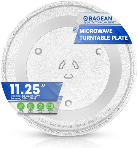 Vista 9 de Plato de Repuesto para Microondas de 10 Pulgadas Compatible con WB49X10065 Plato Giratorio de Microondas GE - Plato de Vidrio de Repuesto Exacto