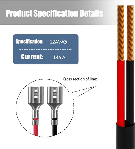 Vista 2 de 2 cables de alimentación para cámara de sendero, cable de alimentación externo CC de 0.157 x 0.067 in compatible con Tactacam Reveal X XB SK, Wise