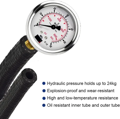 Vista 6 de Manguera de Transmisión de 1/2 Pulgada para Línea de Combustible, Manguera de Refrigeración de Transmisión de Alta Presión con 10 Abrazaderas