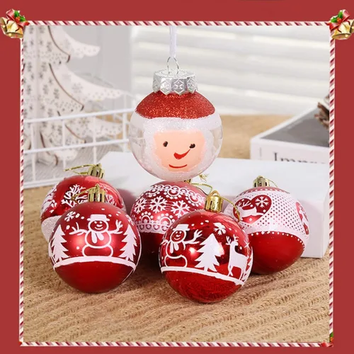 Vista 7 de 16 adornos de bolas de Navidad inastillables, bola de plástico inastillable, bola de regalo para árbol de Navidad, diseño de boda, bola de Navidad