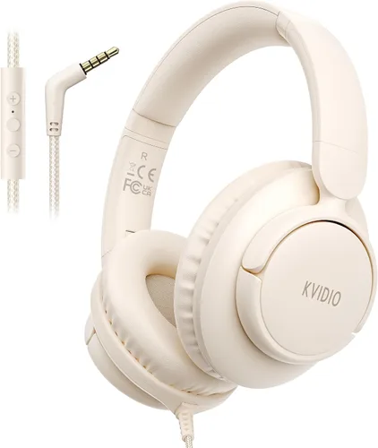 Vista 9 de Auriculares con cable con micrófono, auriculares de 0.1 in con control de Rosa
