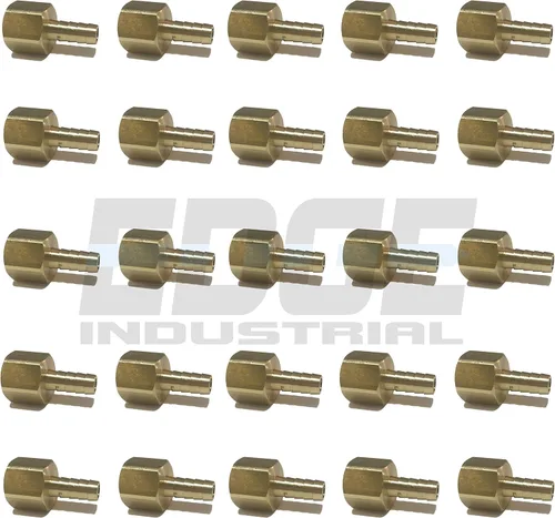 Vista 4 de Manguera de 3/8" ID a 1/2" hembra NPT FNPT recto latón accesorio combustible/aire/agua/aceite/gas/WOG (cantidad 10)