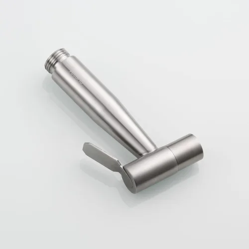 Vista 9 de Tecmolog - Rociador de bidé de mano de acero inoxidable Shattaf para inodoro, cabezal rociador de bidé de níquel cepillado solamente, WS024