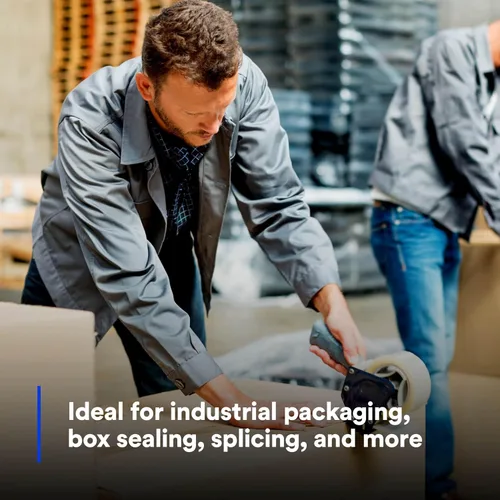 Vista 4 de 3M Scotch 371 - Cinta de embalaje de grado industrial, transparente, 2.835 in x 164.0 ft, cinta de sellado de alto rendimiento para sellado de cajas