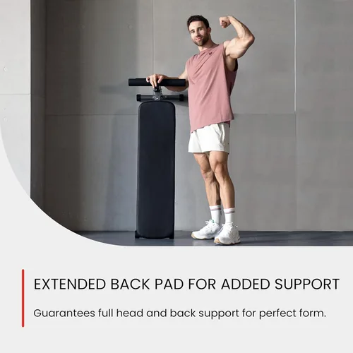 Vista 4 de Finer Form Gym-Quality Adjustable Sit Up Ab Bench & Decline Weight Bench for Home Gym Strength Training.