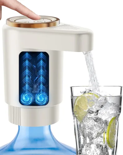 Bomba de jarra de agua para botella de 5 galones, dispensador de carga eléctrico portátil USB-C, motores duales potentes, flujo rápido, se adapta a