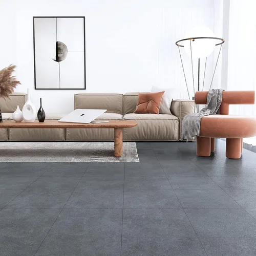 Vista 4 de VEELIKE - Azulejos de despegar y pegar de 12 x 12 pulgadas, vinilo gris de concreto impermeable autoadhesivo duradero, adhesivos de vinilo