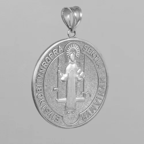 Vista 4 de Medal of Saint Benedict 14K Gold Coin Pendant