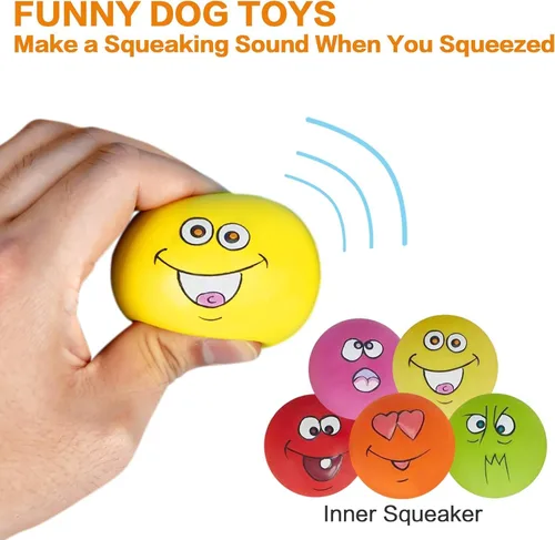 Vista 3 de Juguete Chirriante para Perros Juguetes para Masticar Perros Duraderos para la Dentición Látex Goma Suave Interactivo Buscar Jugar Pelotas