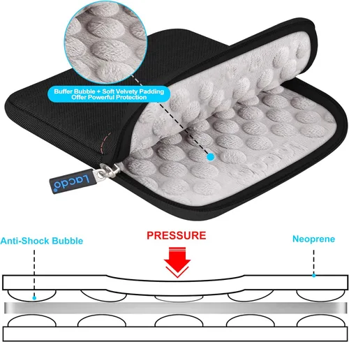 Vista 9 de Lacdo Impermeable USB CD DVD Writer Blu-Ray almacenamiento protector bolsa de transporte compatible Apple MD564ZM/A SuperDrive, trackpad mágico