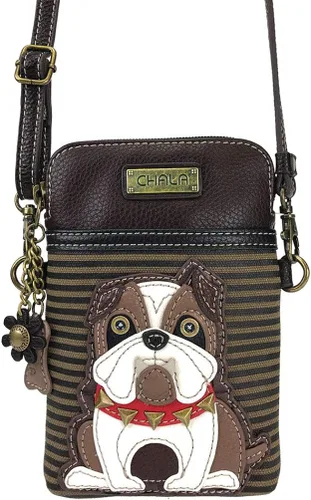 Vista 3 de Chala - Bolsa cruzada de piel sintética multicolor con correa ajustable para teléfono celular