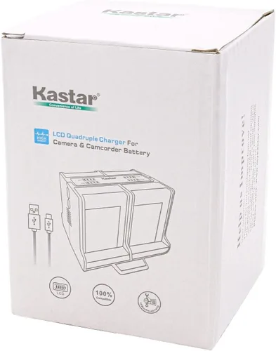Vista 5 de Kastar Cargador de batería cuádruple compatible con Canon PowerShot A2200, PowerShot A3000 es, PowerShot A3100 es, PowerShot A3150 es, PowerShot