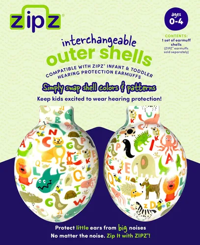 Vista 2 de ZIPZ Carcasa externa magnética, orejeras compatibles para bebés y niños pequeños, simplemente cambia de color, auriculares se venden por separado