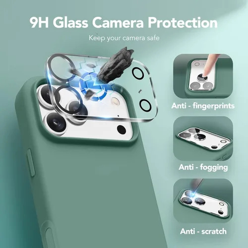 Vista 460 de GONEZ Funda magnética para iPhone 14, compatible con Magsafe, con protector de pantalla + protector de cámara, forro de microfibra antiarañazos