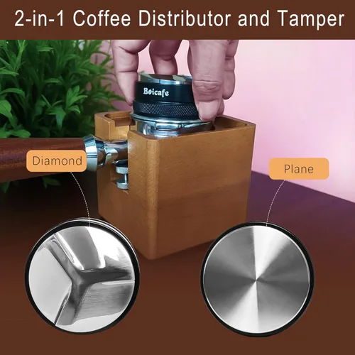 Vista 3 de Kit de accesorios de espresso de 2.008 in, 4 distribuidores de café de 2.008 in, nivelador de manipulación de café espresso con herramienta WDT