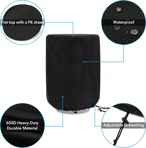Vista 4 de Stanbroil Funda para tanque de propano con mesa lateral estable para cilindro de tanque estándar de 20 libras, funda para cilindro de gas