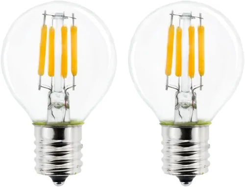 Vista 9 de Paquete de 2 bombillas LED E17 S11, bombilla de globo de base intermedia E17 de 4 W, luz diurna 5000 K, bombilla incandescente S11 G40 de 40 vatios
